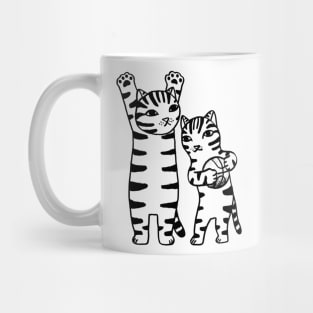 Tigers playing basketball Mug